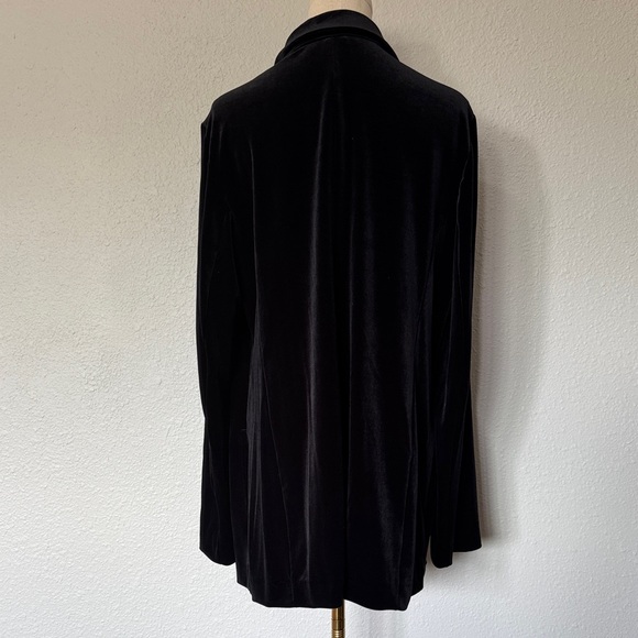 NWT J. Jill Black Velvet Single Button Blazer size Large Tall - Picture 7 of 13